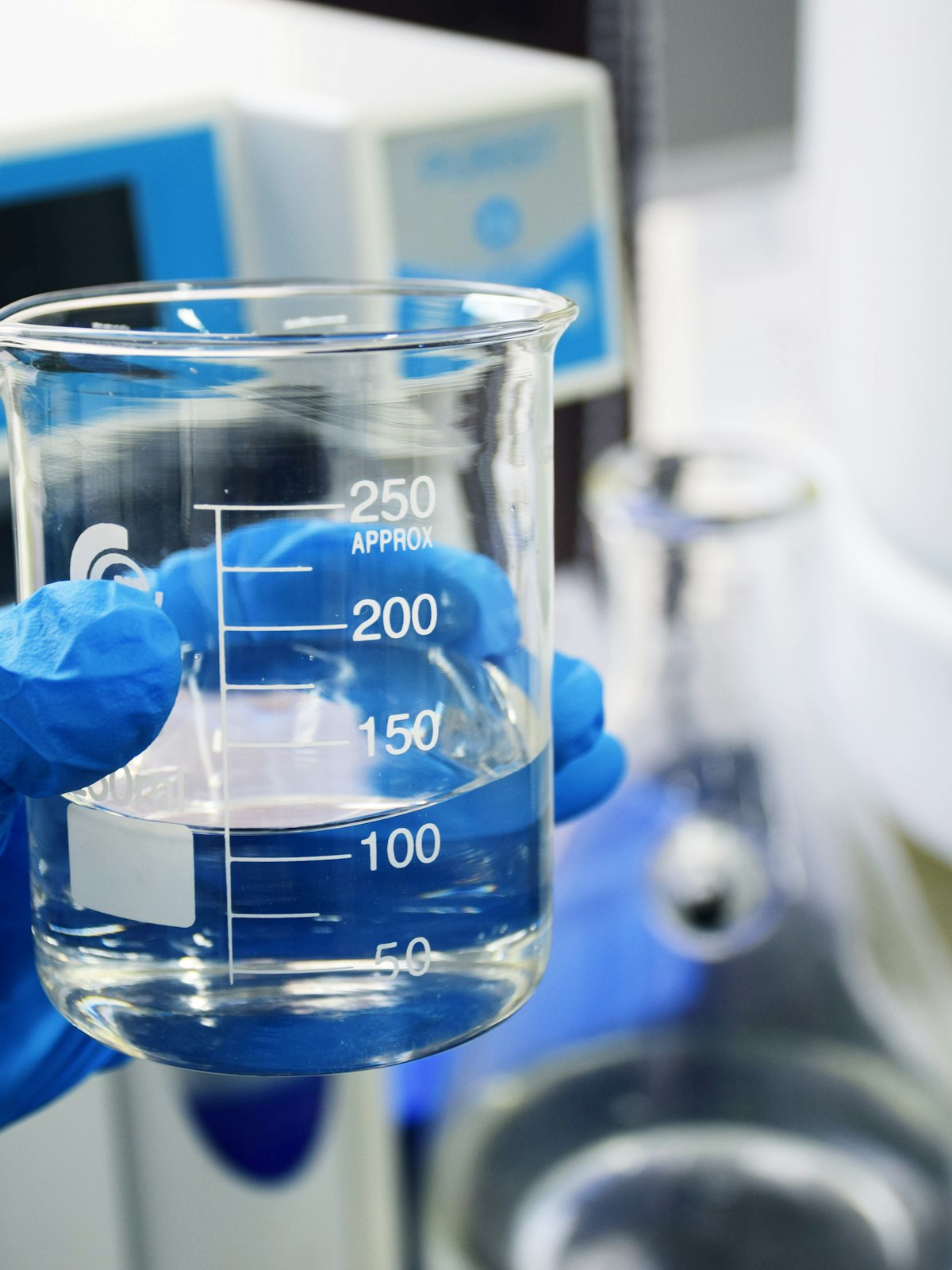 Researcher preparing samples